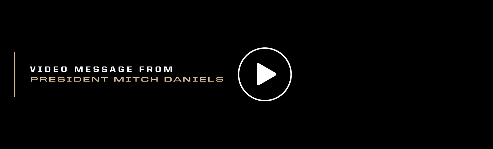 message from President Daniels