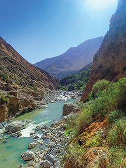 Beautiful mountain view in Colca Canyon, Peru in South America