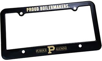 Purdue branded license plate holder